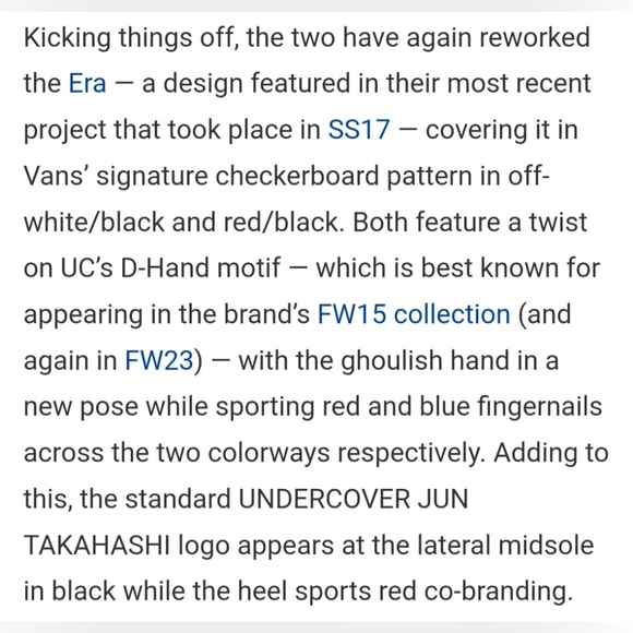 OTW by Vans X Undercover Jun Takahashi Era Reissue 95 "Wonderful and Strange" - Picture 7 of 14